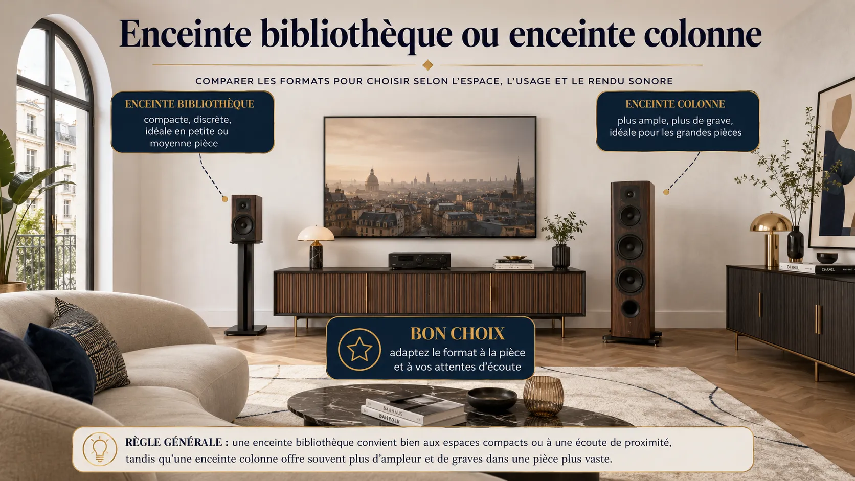 Enceinte bibliothèque ou enceinte colonne : comment choisir