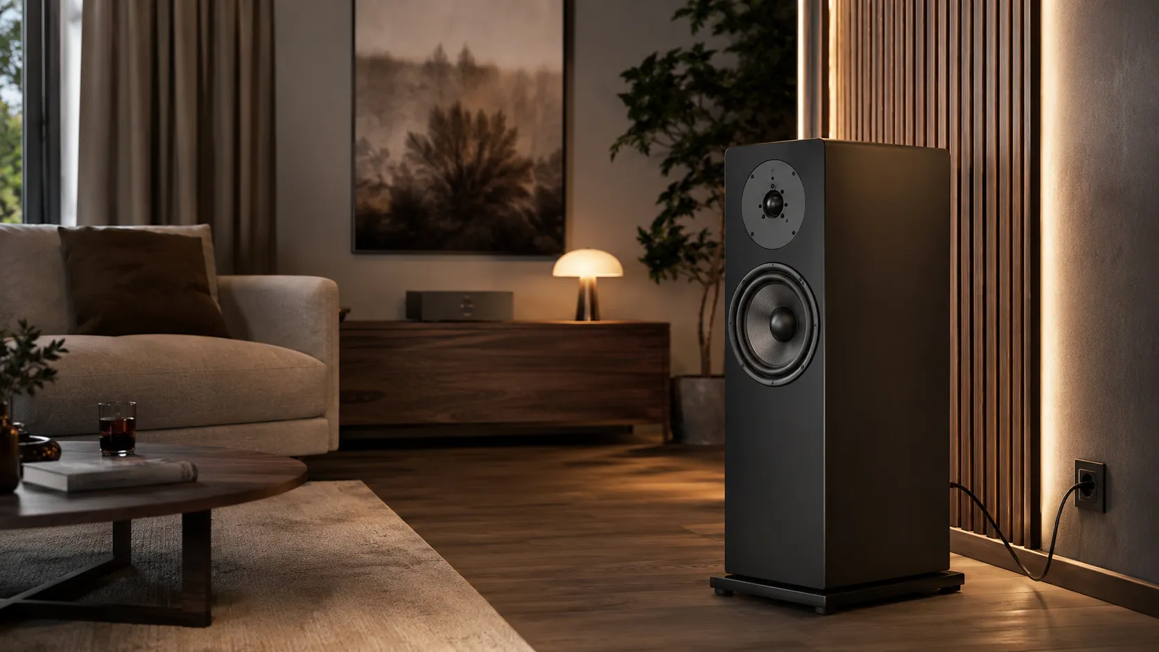 Enceinte active avec ampli intégré et streaming, installée sans ampli séparé