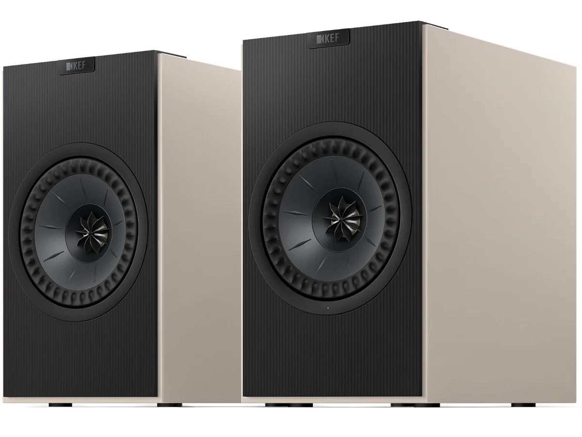 KEF Coda W, paire d'enceintes bibliothèque actives sans fil finition vert mousse