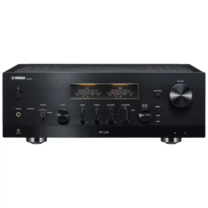 Yamaha R-N2000A noir, ampli-tuner réseau hi-fi avec vu-mètres à aiguilles